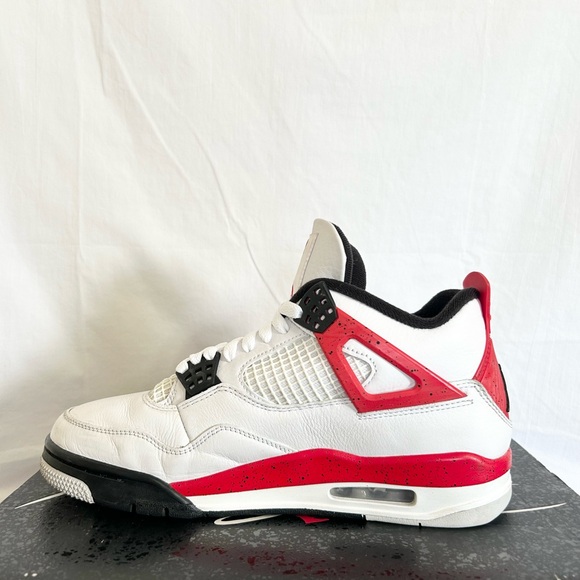 Jordan 4 Retro Red Cement size 8 DH6927-161 2023 PRE-OWNED with OG BOX - Picture 4 of 10